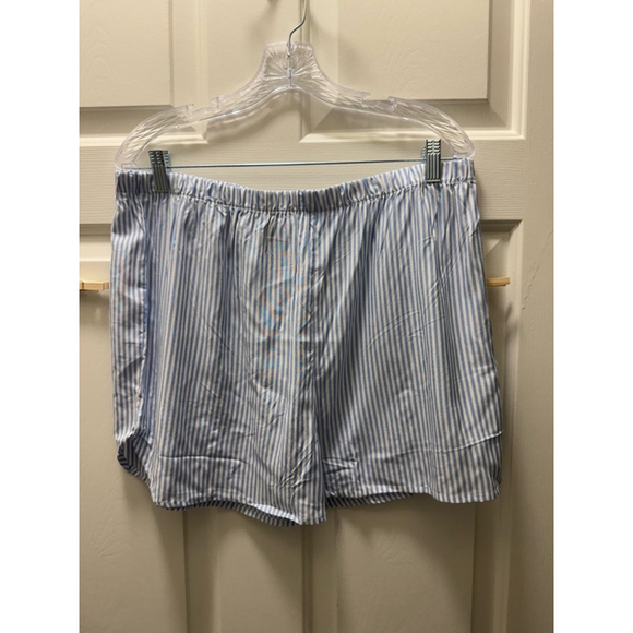 Women's Tommy Hilfiger Cami & Shorts Set XL Blue Striped Pajama Sleepwear - Picture 3 of 6